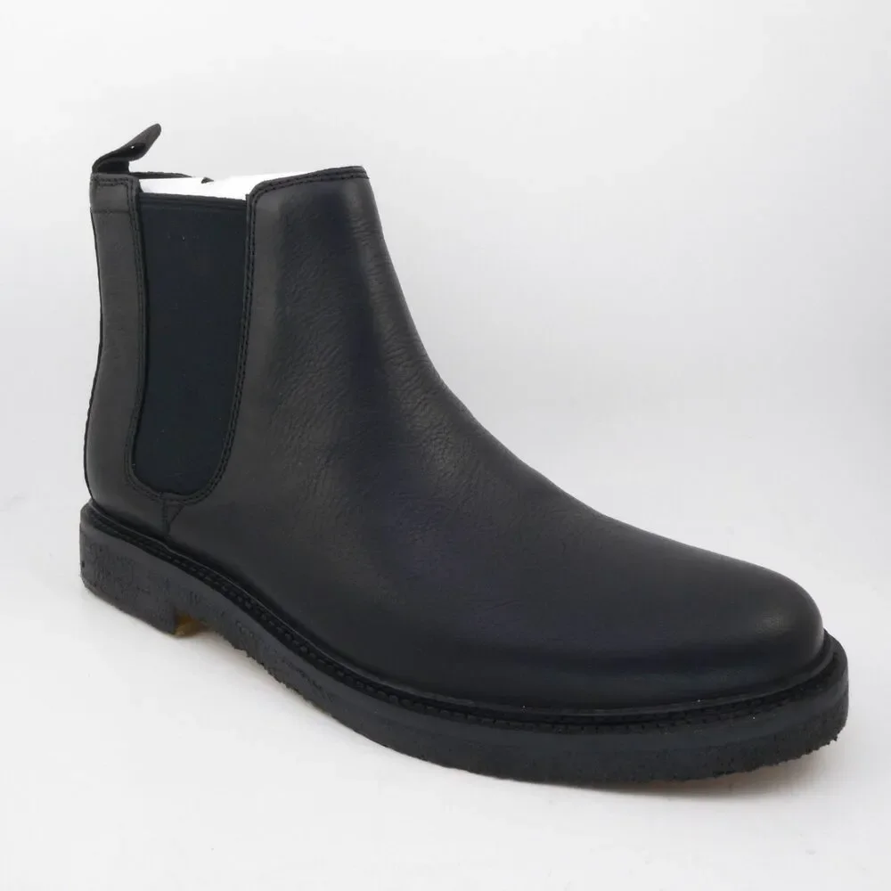 Clarks Men's US Size 11.5 M Clarkdale Easy Black Leather Chelsea Boots New